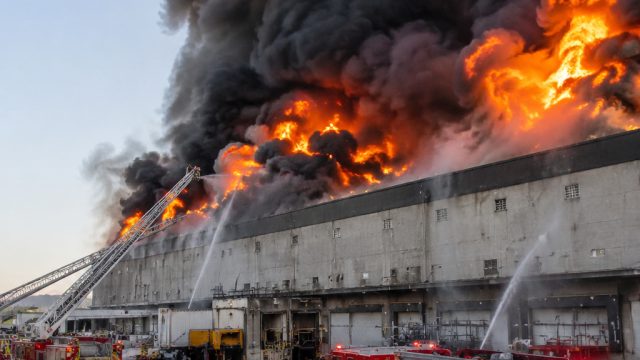 Ongoing Fire at Boyle Heights Cold Stora